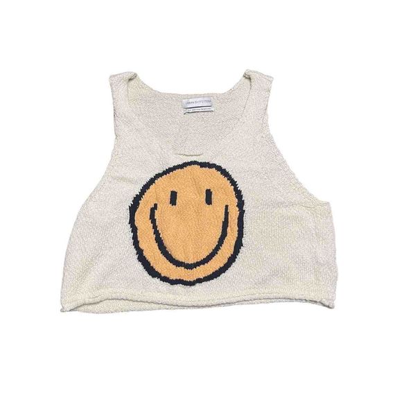 Urban Outfitters Sweaters - URBAN OUTFITTERS| SMILEY FACE SLEEVELESS CROPPED SWEATER SIZE S